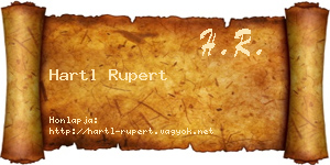 Hartl Rupert névjegykártya